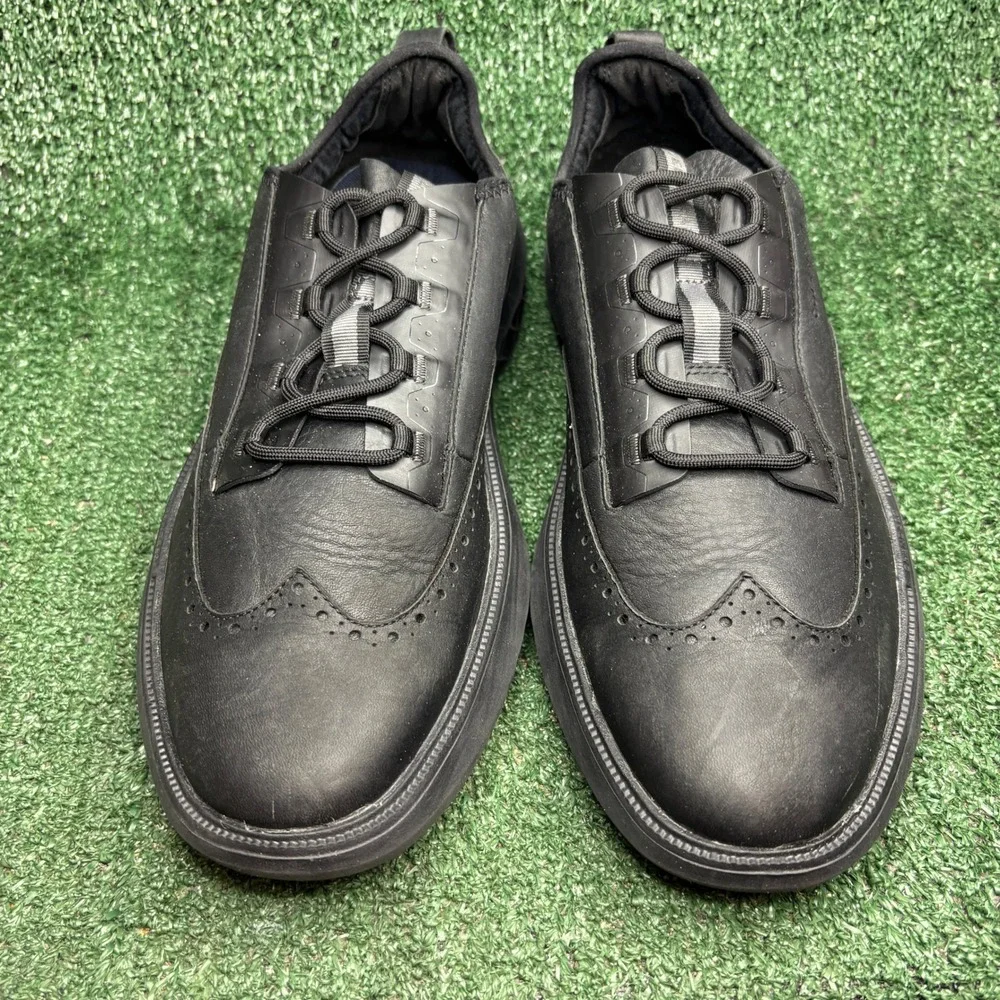 Cole Haan‎ Zerogrand WFA Wingtip Leather Oxford Dress Sneaker Black Mens Sz 11.5